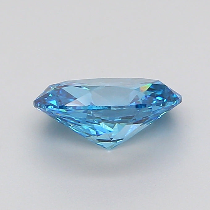 oval 1.09 carat fancy vivid blue vvs2  ex ex none