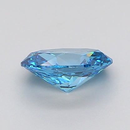 OVAL 1.09 CARAT FANCY VIVID BLUE VVS2  EX EX NONE