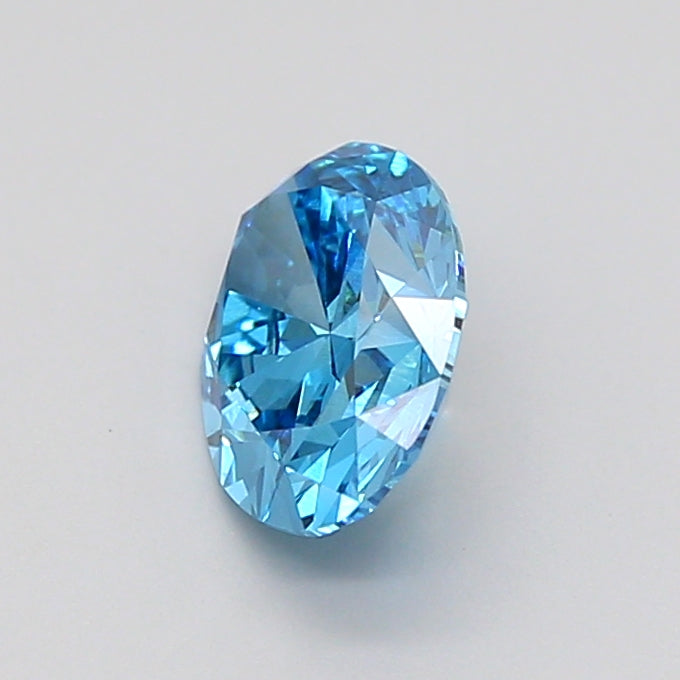 oval 1.09 carat fancy vivid blue vvs2  ex ex none