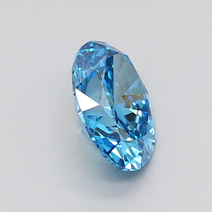 oval 1.09 carat fancy vivid blue vvs2  ex ex none