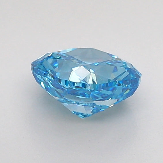 cushion 0.99 carat fancy vivid blue vvs2  vg ex none