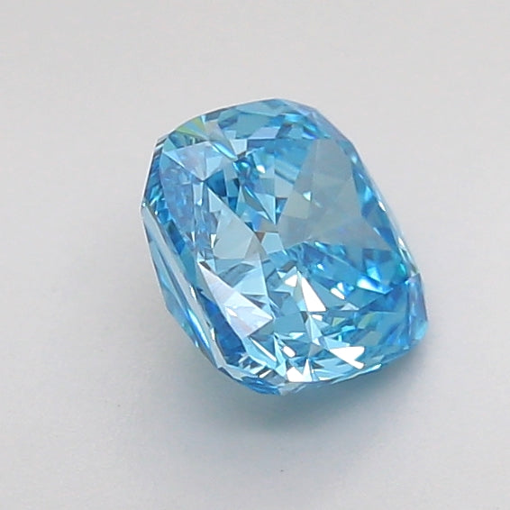 cushion 0.99 carat fancy vivid blue vvs2  vg ex none