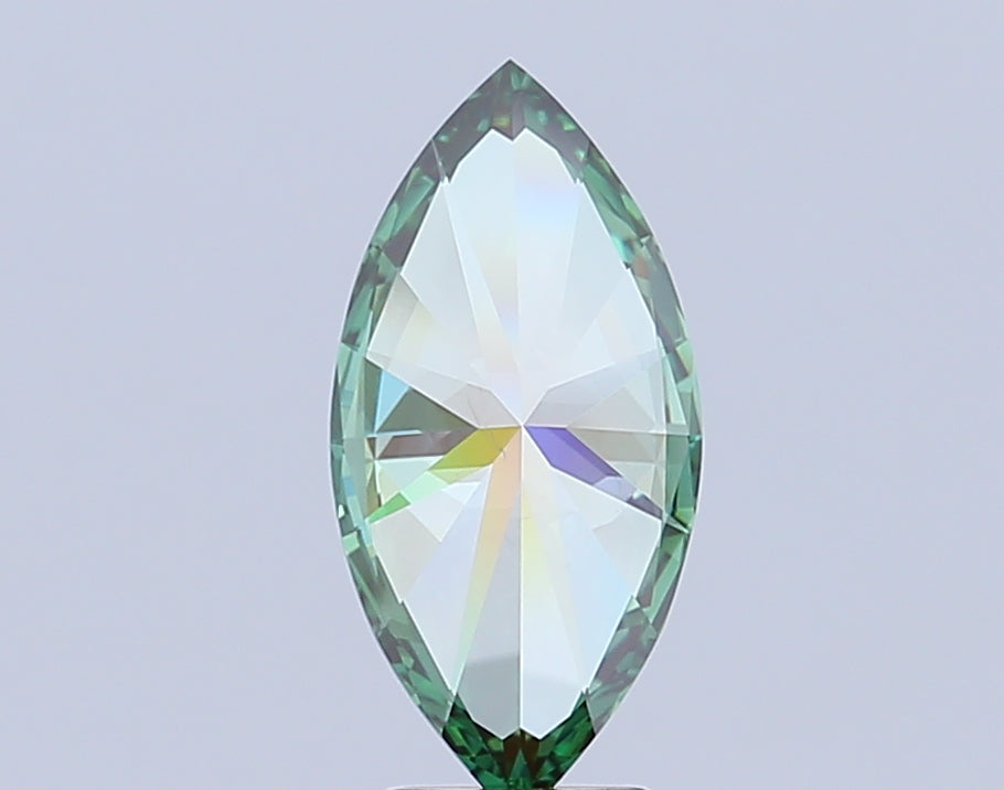 marquise 3.81 carat fancy vivid green vs1  ex ex very slight