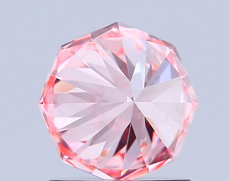 octagonal 1.07 carat fancy intense pink vvs2  ex ex slight