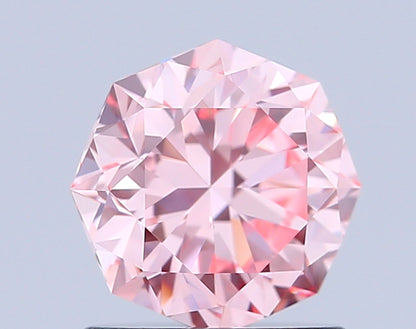 OCTAGONAL 1.07 CARAT FANCY INTENSE PINK VVS2  EX EX SLIGHT