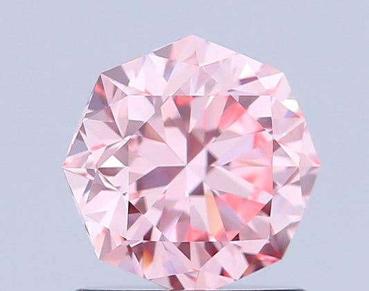 OCTAGONAL 1.07 CARAT FANCY INTENSE PINK VVS2  EX EX SLIGHT