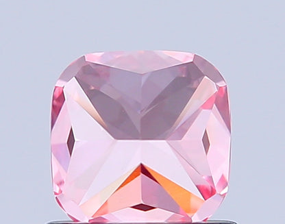 CUSHION 0.96 CARAT FANCY VIVID PINK VVS2  VG VG STRONG