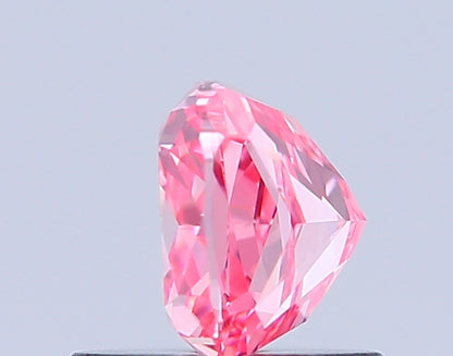 CUSHION 0.96 CARAT FANCY VIVID PINK VVS2  VG VG STRONG
