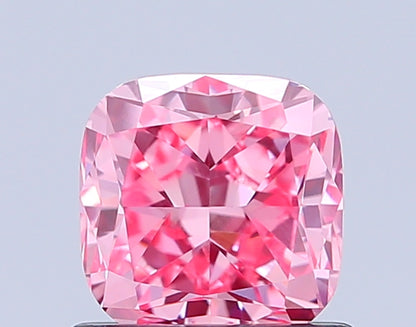 CUSHION 0.96 CARAT FANCY VIVID PINK VVS2  VG VG STRONG