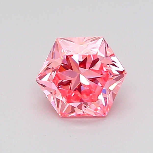 octagonal 0.84 carat fancy vivid pink vs2  vg vg strong