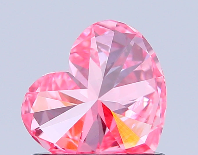 heart 0.9 carat fancy vivid pink vs1  vg vg strong
