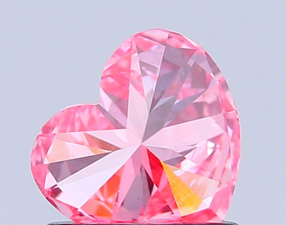 HEART 0.9 CARAT FANCY VIVID PINK VS1  VG VG STRONG