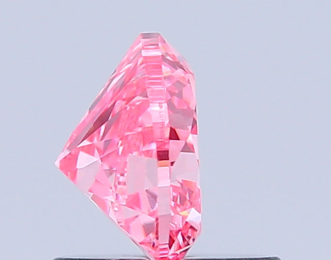 heart 0.9 carat fancy vivid pink vs1  vg vg strong