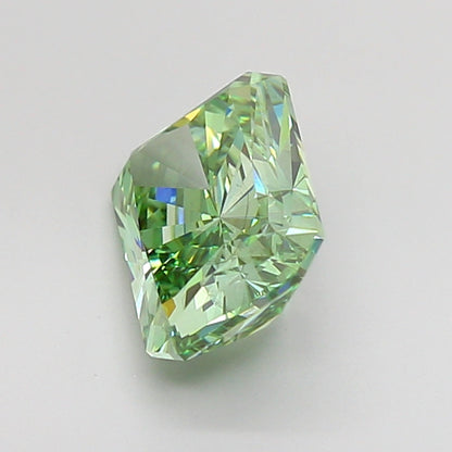 RADIANT 2.01 CARAT FANCY VIVID GREEN VS2  EX EX NONE