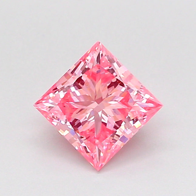 princess 0.8 carat fancy vivid pink vvs2  vg vg slight