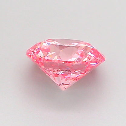 ROUND 0.8 CARAT FANCY VIVID PINK VVS1 ID EX EX SLIGHT