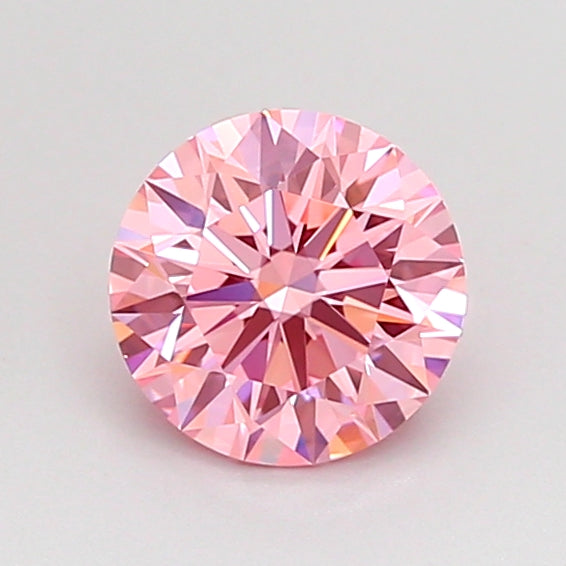 round 0.8 carat fancy vivid pink vvs1 id ex ex slight