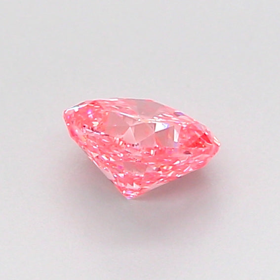 cushion 0.53 carat fancy vivid pink vvs2  vg vg slight