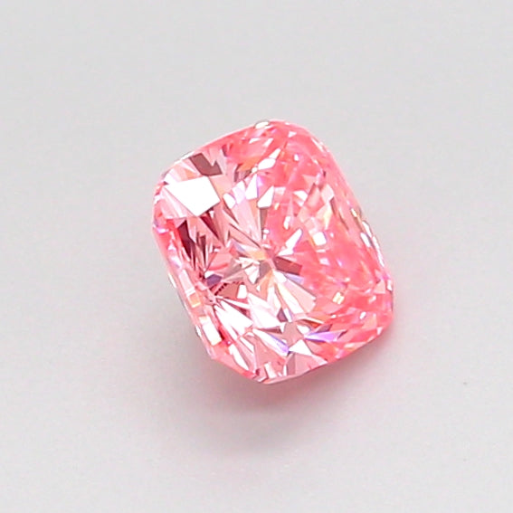 cushion 0.53 carat fancy vivid pink vvs2  vg vg slight