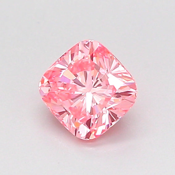 cushion 0.53 carat fancy vivid pink vvs2  vg vg slight