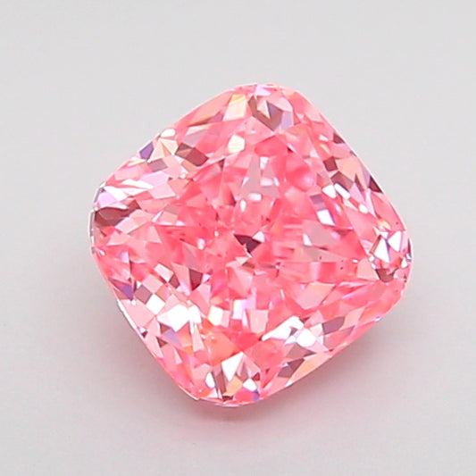 CUSHION 1.06 CARAT FANCY VIVID PINK VS2  VG VG STRONG