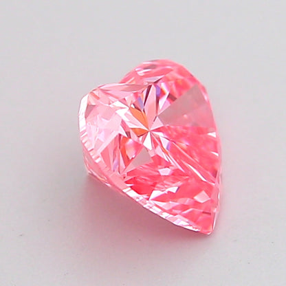 HEART 1 CARAT FANCY VIVID PINK VS2  VG VG STRONG