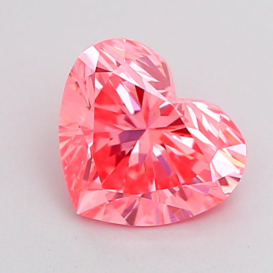 HEART 1.03 CARAT FANCY VIVID PINK VS1  VG VG STRONG