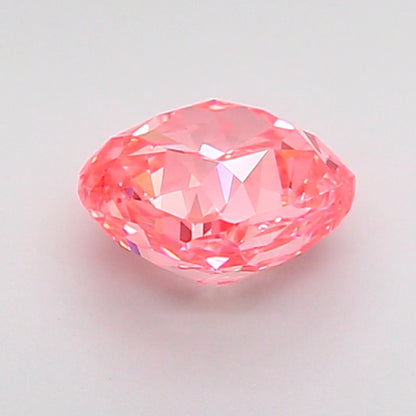 CUSHION 1 CARAT FANCY VIVID PINK VS2  VG VG STRONG