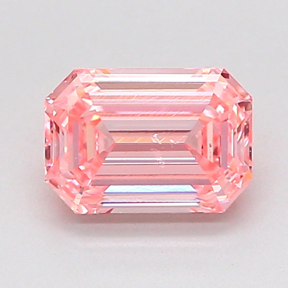 emerald 1.05 carat fancy vivid pink vvs2  vg vg slight