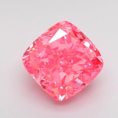 CUSHION 1.06 CARAT FANCY VIVID PINK VVS2  VG Good STRONG