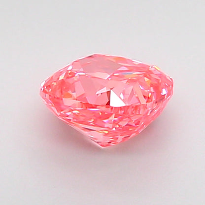 CUSHION 1.03 CARAT FANCY VIVID PINK VVS2  EX VG STRONG