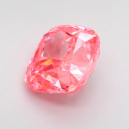 CUSHION 1.03 CARAT FANCY VIVID PINK VVS2  EX VG STRONG
