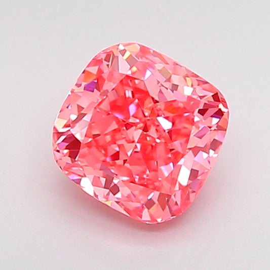 CUSHION 1.03 CARAT FANCY VIVID PINK VVS2  EX VG STRONG