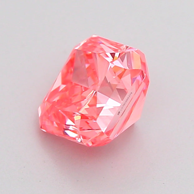 radiant 1.01 carat fancy vivid pink vs1  vg vg strong