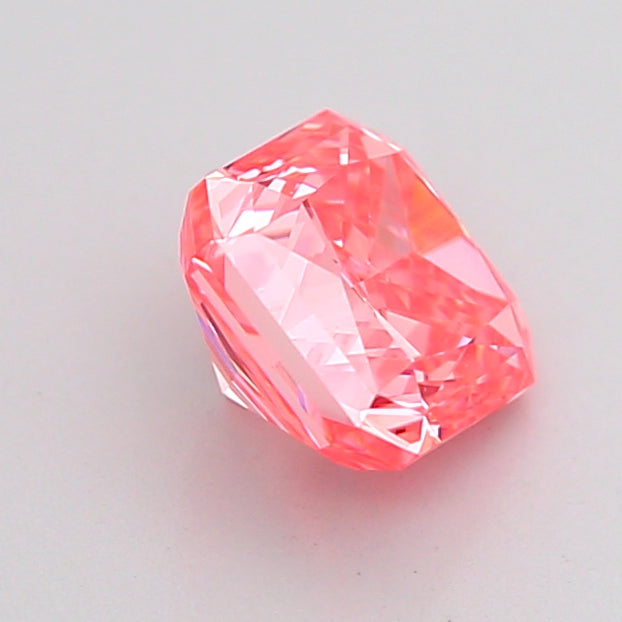 radiant 1.01 carat fancy vivid pink vs1  vg vg strong