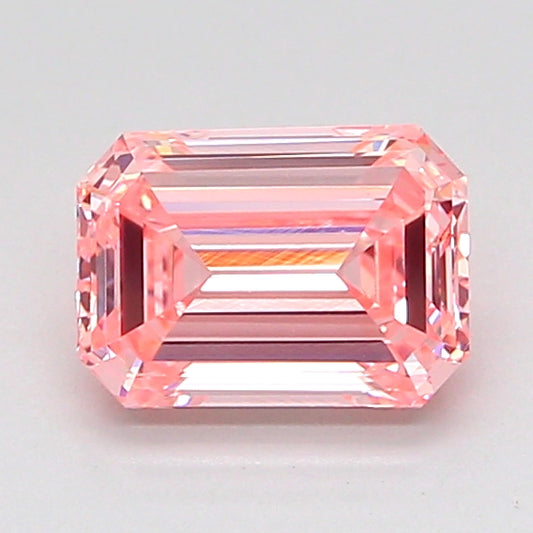 EMERALD 1.07 CARAT FANCY VIVID PINK VVS2  VG VG STRONG