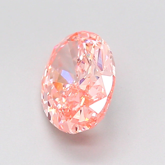 oval 1.37 carat fancy vivid pink vvs1  vg vg slight