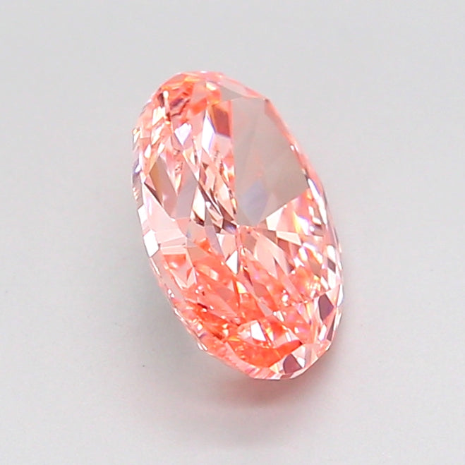 oval 1.37 carat fancy vivid pink vvs1  vg vg slight