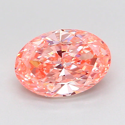 OVAL 1.37 CARAT FANCY VIVID PINK VVS1  VG VG SLIGHT