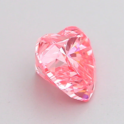 HEART 1 CARAT FANCY VIVID PINK VVS2  VG VG STRONG