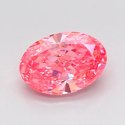 OVAL 1 CARAT FANCY VIVID PINK VS2  VG Good STRONG