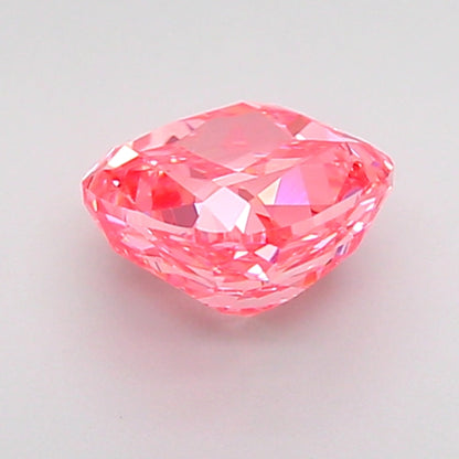 CUSHION 1.08 CARAT FANCY VIVID PINK VVS2  VG VG STRONG