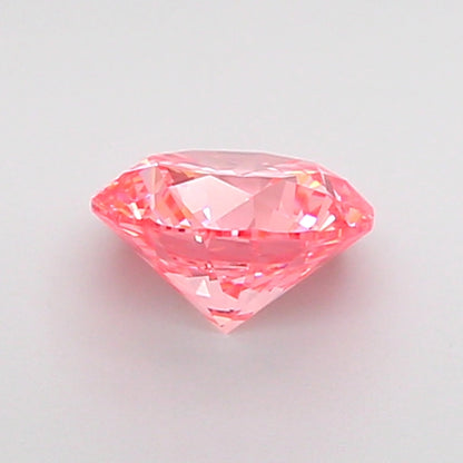 ROUND 0.74 CARAT FANCY VIVID PINK VVS2 EX VG VG STRONG