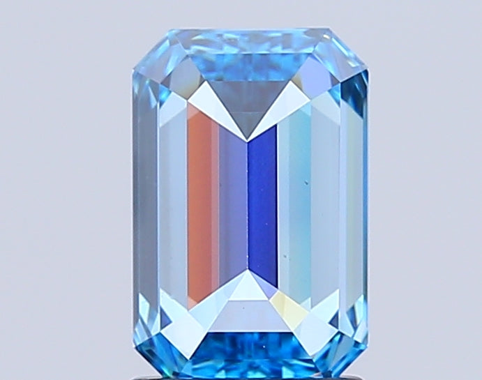 emerald 2.03 carat fancy vivid blue vs2  vg ex none