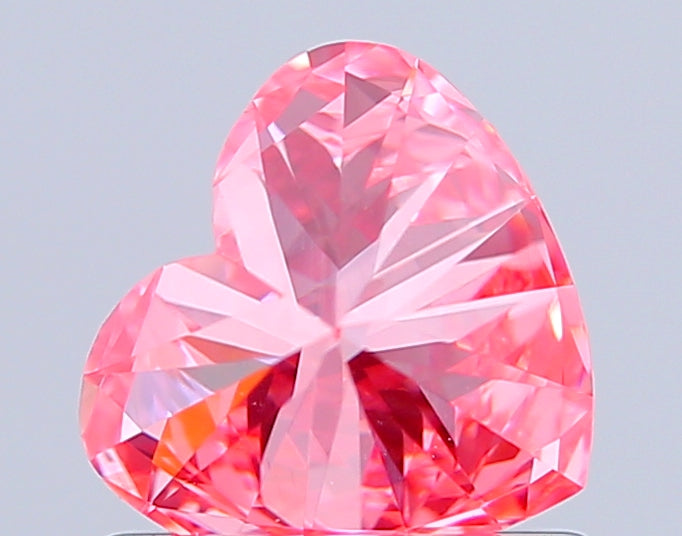 heart 0.86 carat fancy vivid pink vs1  ex vg slight