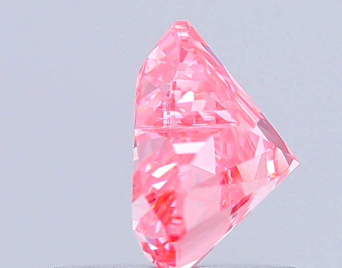 heart 0.86 carat fancy vivid pink vs1  ex vg slight