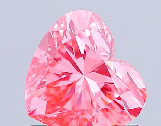 HEART 0.86 CARAT FANCY VIVID PINK VS1  EX VG SLIGHT