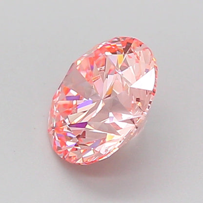 ROUND 1.08 CARAT FANCY VIVID PINK VVS2 ID EX EX SLIGHT