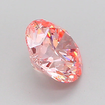 ROUND 1.08 CARAT FANCY VIVID PINK VVS2 ID EX EX SLIGHT