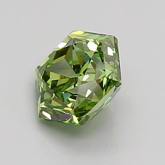 hexagonal 1.04 carat fancy vivid green vs1  vg vg very slight